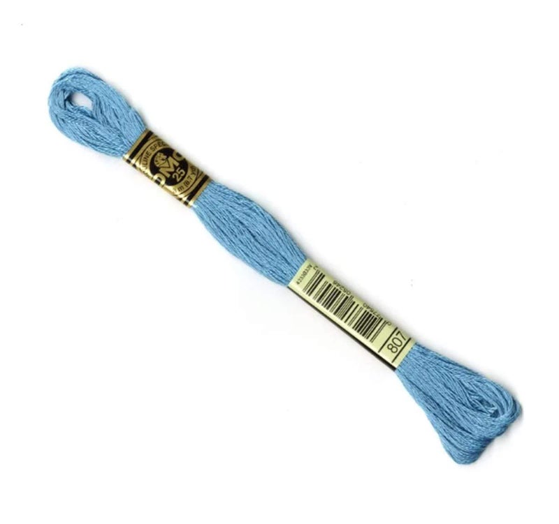 DMC 117-807 6 Strand Embroidery Cotton Floss, Peacock Blue, 8.7-Yard - Image 3